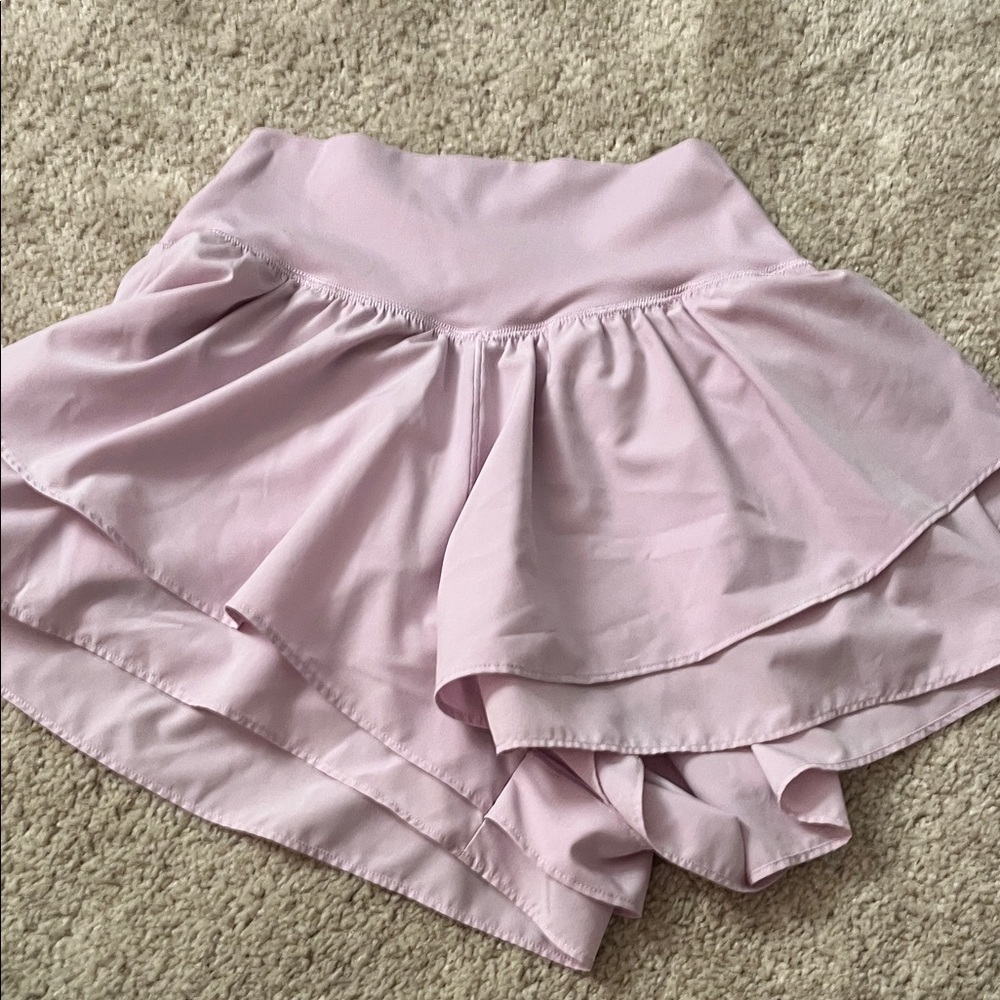 Offline arie Light Pink Layered Skirt